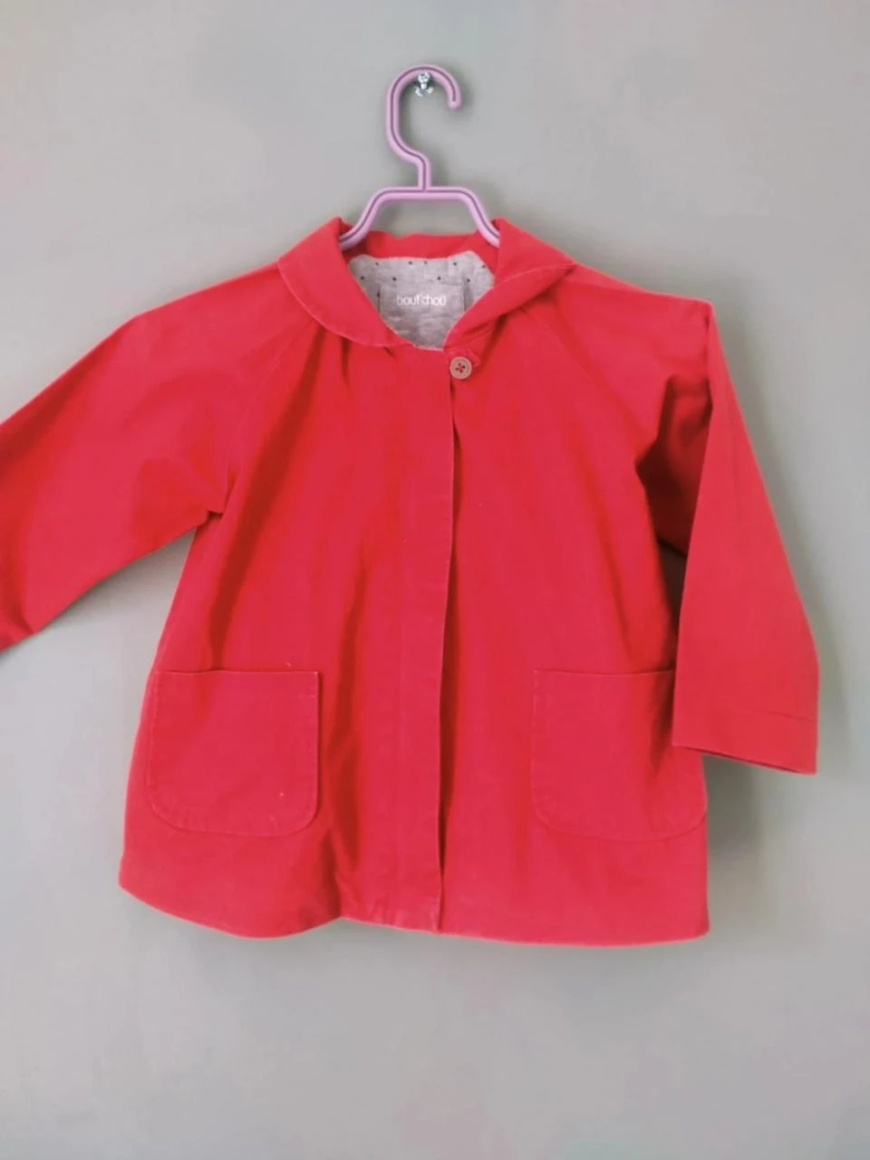 🌈 Parka, coupe-vent rouge avec capuche Bout'chou bébé Fille 2ans /86cm – photo 3